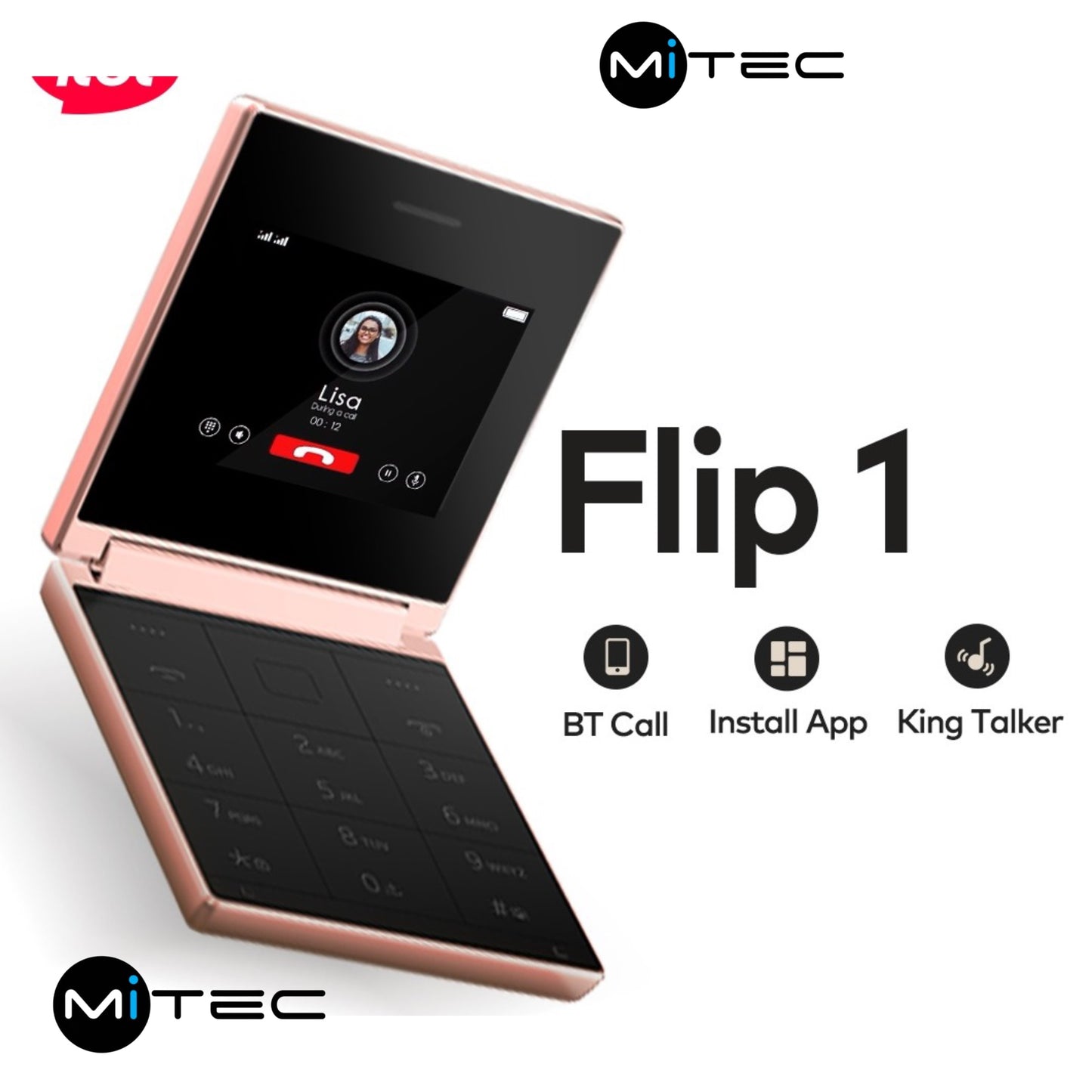 Bescla Itel Flip 1 Neuf 4G - Dual Sim - Touche Tactile