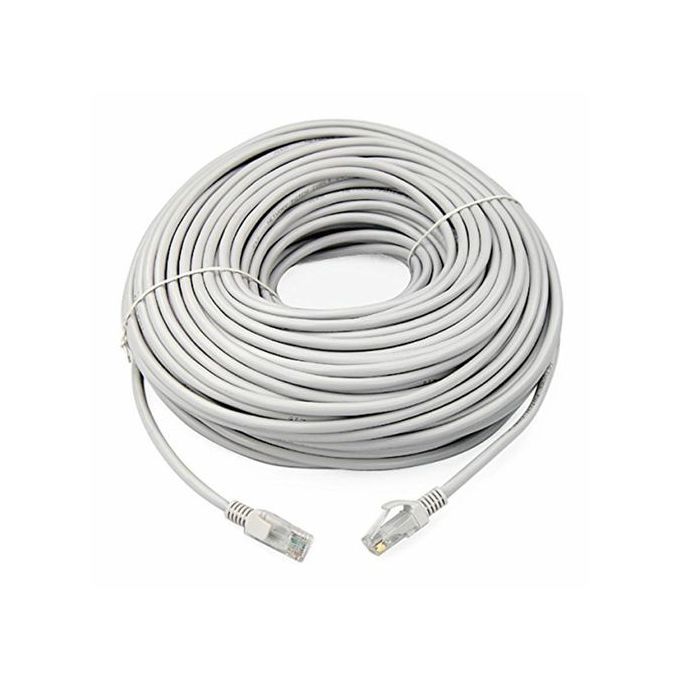 Câble Réseau Ethernet Cat 6E RJ45 15m - Blanc