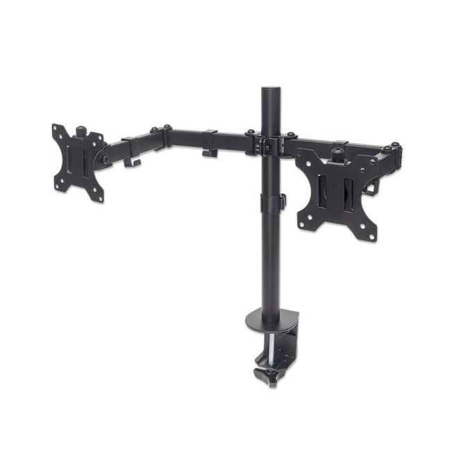 Support Double Écran Réglable ANTHO - Pour écran 10" à 32" – Rotation 360° & Inclinaison Ajustable - VESA