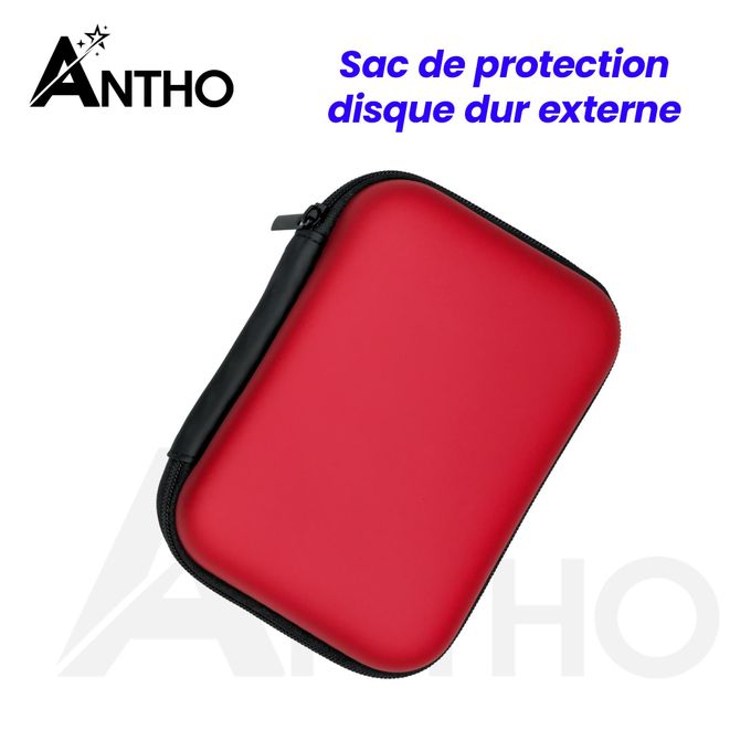 Sac De Protection  AnthoPour Disque Dur Externe - Neuf - Rouge