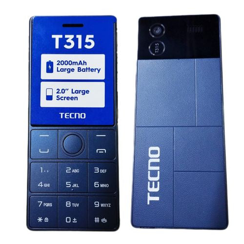 Bescla Tecno T315 - 2" - 2000 mAh - Double Sim - Petit Téléphone Basique - Téléphone à Touche