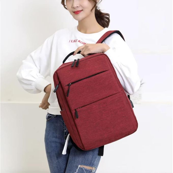 Sac à Dos ANTHO - Neuf - 15.6 Pouces - Pour pc Portable - Avec Port USB  - Model 2126 - Rouge