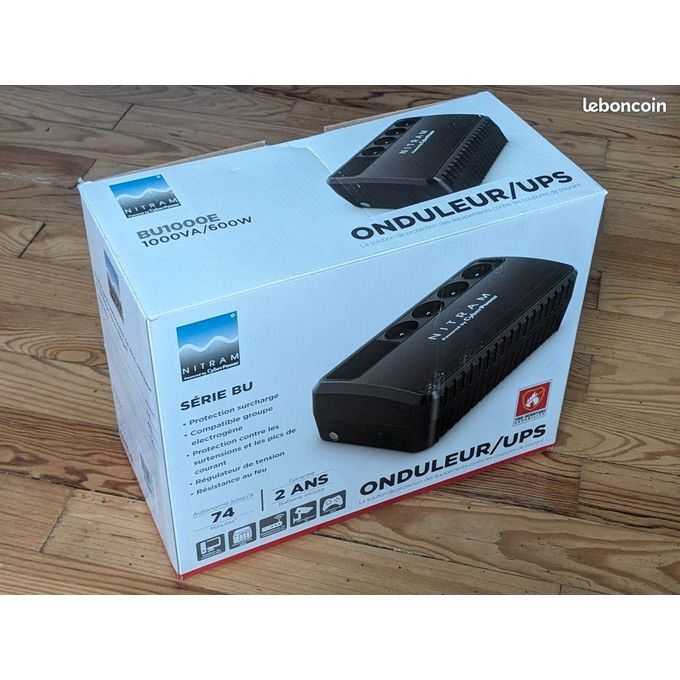 Nitram Onduleur BU1000E - Prise française - LINE INTERACTIF - 1000VA - 600W
