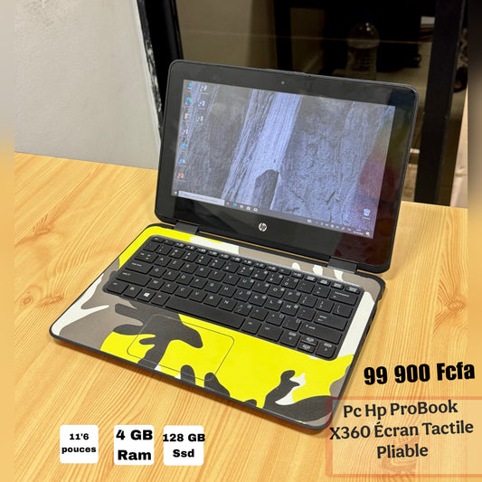 Pc Hp Probook X360 - Pliable - Ecran Tactile - 4 GB - 128 Ssd - Sac Offert - Souris Offert - Clé Usb Offert