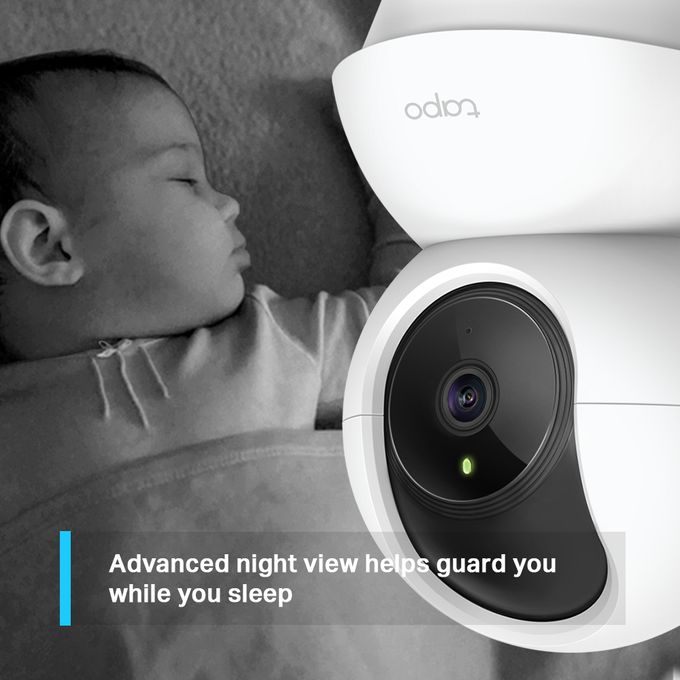 TP-Link Caméra De Surveillance Wifi Tapo C200 - 360° - Vision Nocturne - Bébé - SD - Full HD - Intérieur