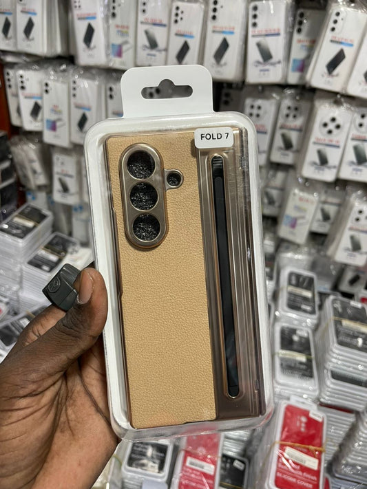 Étui Fourreau Coque En Simili Cuir pour Samsung Galaxy Fold 7 Couleur Marron