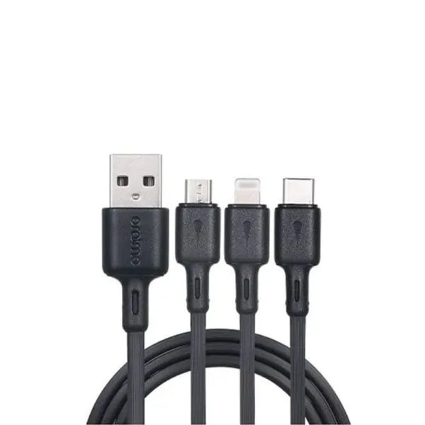 Câble Oraimo ultra rapide  3 en 1 – Lightning + Micro USB + Type C