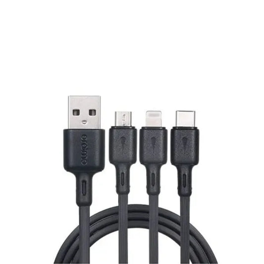 Câble Oraimo ultra rapide  3 en 1 – Lightning + Micro USB + Type C