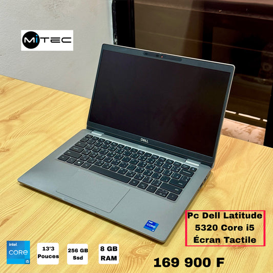 Pc Dell Latitude 5320 Core i5 - 13'3 Pouces Écran Tactile - 8 GB - 256 GB Ssd - 1145G7 ( 11eme Gen ) - Clavier Rétro Éclairé - Sac + Souris Bluetooth + Clé USB Offert