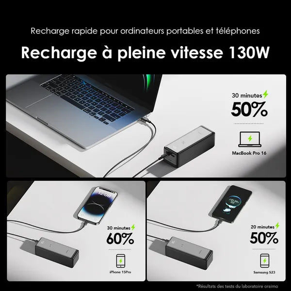 Power Bank Oraimo Power Jet130 - 27600Mah - Charge Rapide 130W - Avec Multi Port