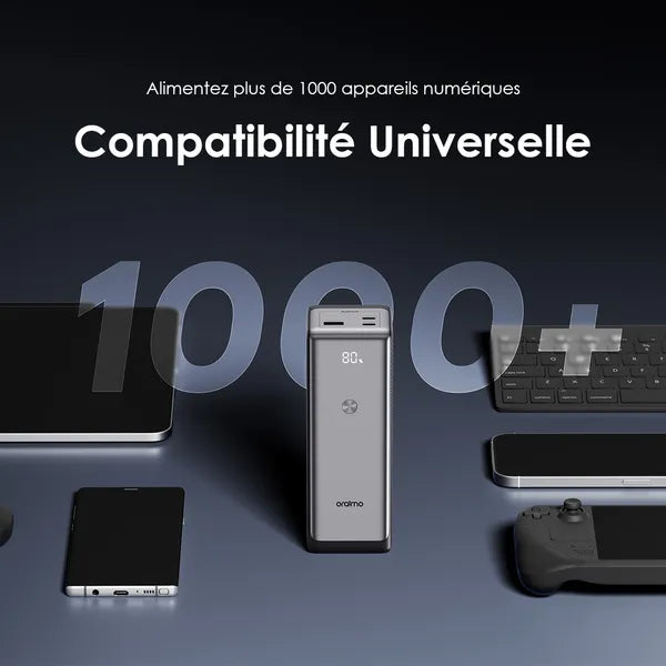 Power Bank Oraimo Power Jet130 - 27600Mah - Charge Rapide 130W - Avec Multi Port