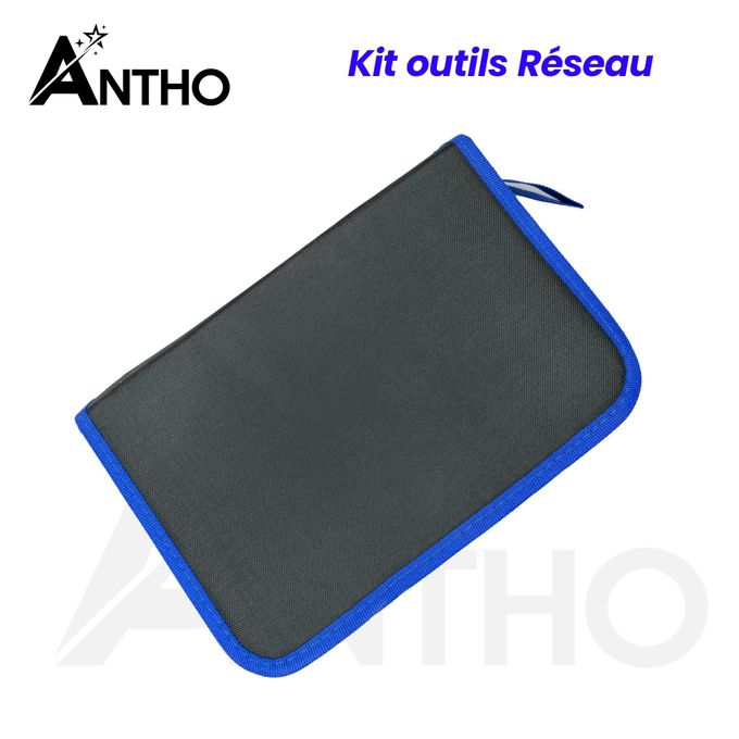 Kit réseau informatique ANTHO - Pince à sertir - testeur - RJ-45 - connecteur - dénudeur