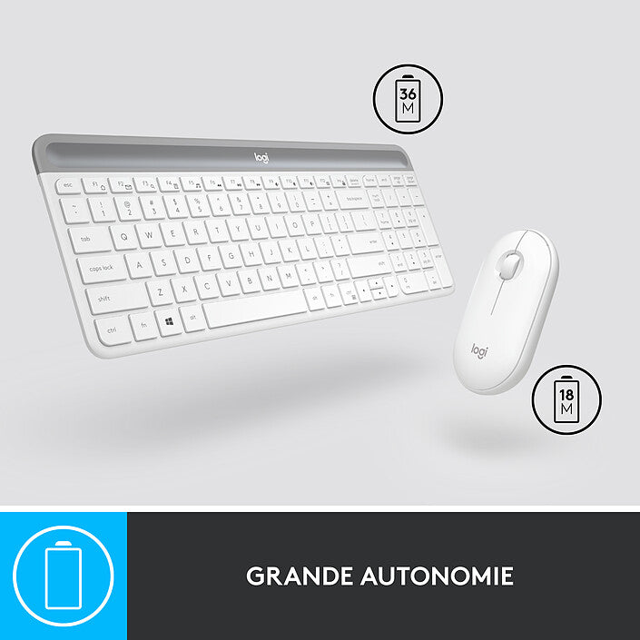 Ensemble Clavier & Souris Sans Fil Logitech MK470 Neuf