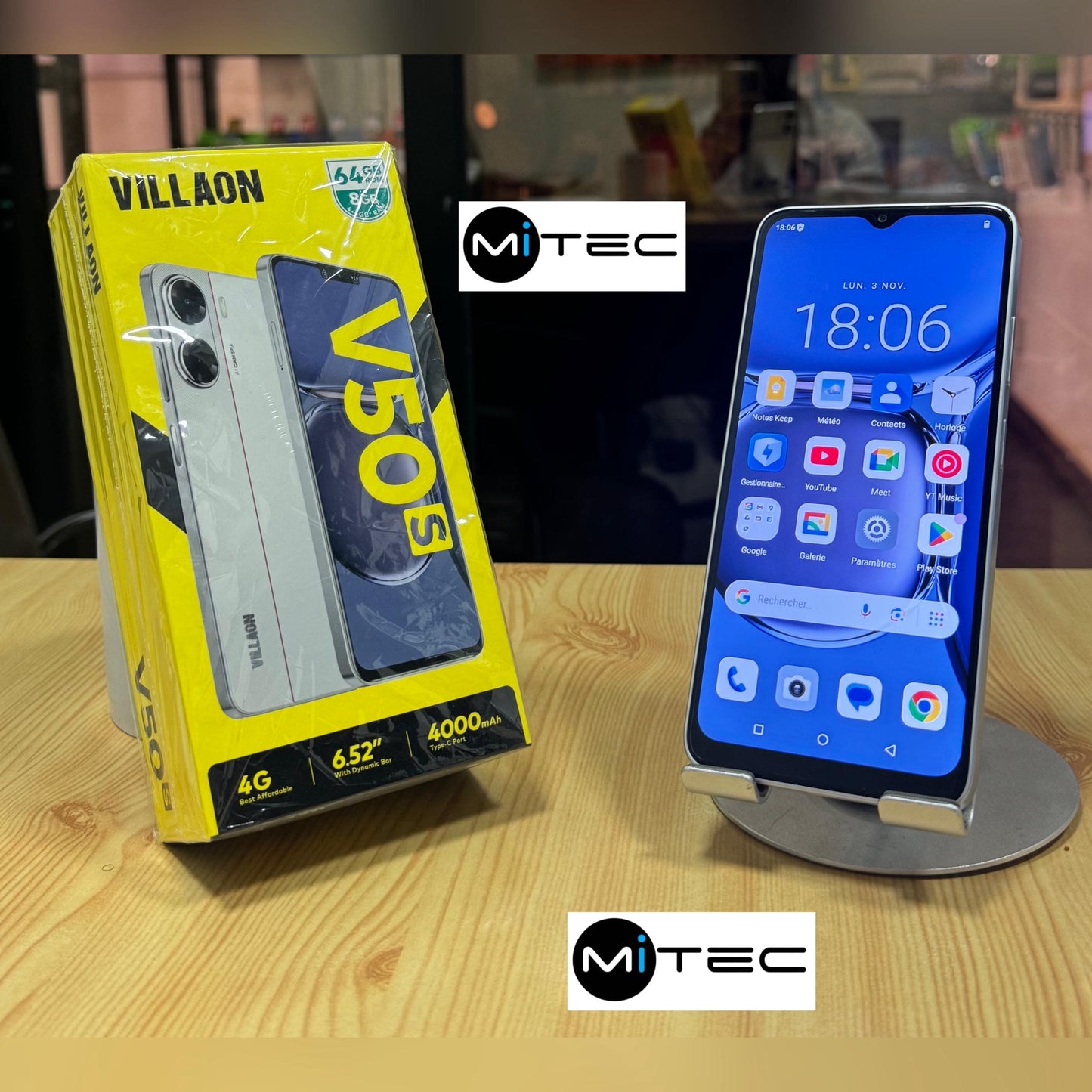 Villaon V50s Neuf 4G - 8 GB - 64 GB - 4000 mAh - 6'52 Pouces - 8 Mpx