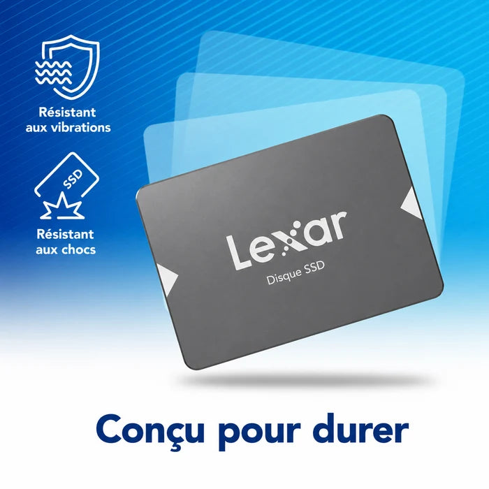 Disque Dur 256 Go SSD Lexar NS100 Interne SATA III 2,5”