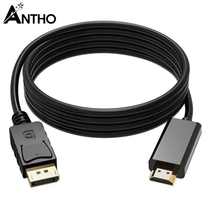 Câble DisplayPort vers HDMI ANTHO  – 1.8 mètres - Haute qualité audio & vidéo