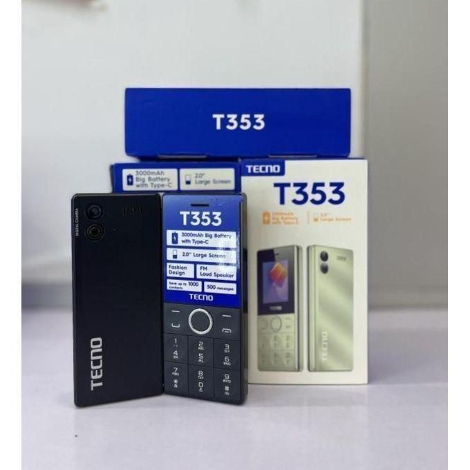 Bescla Tecno T353-Ecran 2.0”-Double Sim- Haut-Parleur- Radio FM- Lampe Torche-3000 mAh - Petit Téléphone Basique - Téléphone à Touche