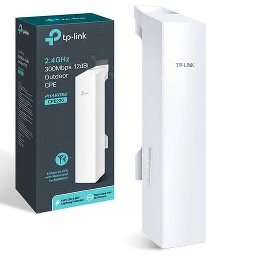 TP-Link CPE220 Point D'Accès Antenne Extérieur Wifi 2.4GHz 300Mbps 12DBi -