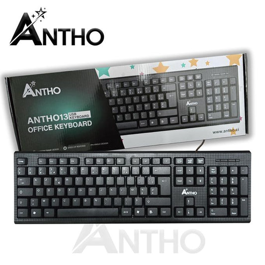 ANTHO Clavier USB Filaire - Antho13 - Francais - Azerty - Alphanumérique