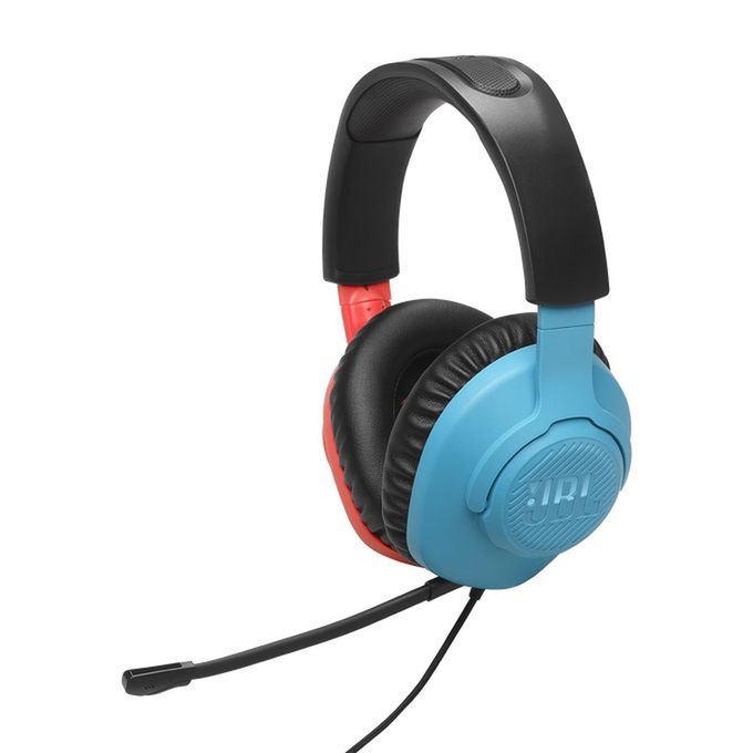 Casque JBL Quantum 100N – Casque de gaming filaire – avec Microphone à perche détachable – Jack 3.5 mm - Compatible Audio 3D PS5 - Compatible PC / Mac / Consoles / Mobiles