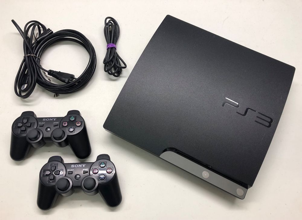Sony PlayStation PS3 Slim - 250 GB - 20 Jeux installés + Deux Manettes  – Quasi Neuf - ps 3
