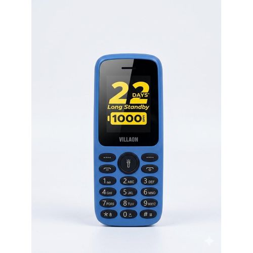 Bescla VILLAON V110 – Téléphone Portable Double SIM avec Écran 1.77" et Batterie 1000 mAh - Petit Téléphone Basique - Téléphone à Touche