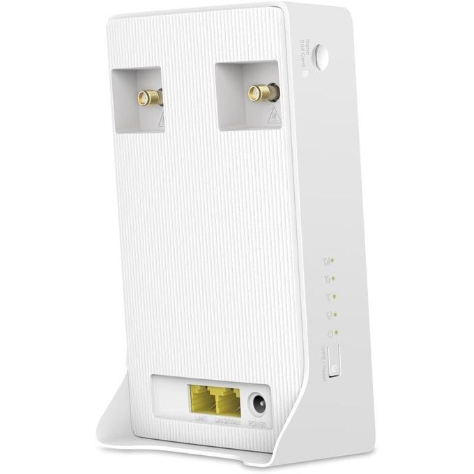 Mercusys MB130-4G Routeur 4G LTE, Débit 300 Mbps Wi-FI N, Jusqu'à 150 Mbps 4G , Plug & Play, Double Antenne, Port WAN/LAN, Compatible avec Tous Les opérateurs, Idéal Maison / Camping / Bureau