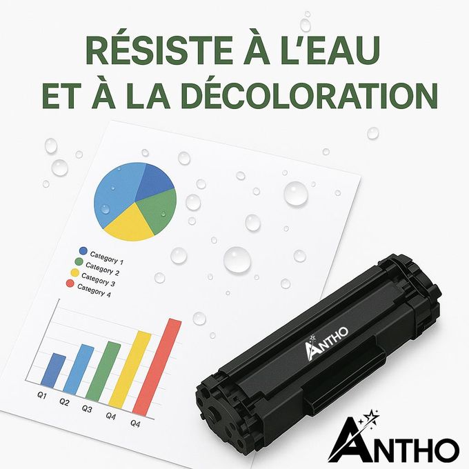 Lot de 5 Toners compatible 30A ANTHO - CF230A - Ant - Noir