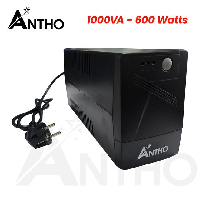 Onduleur  Antho 1000Va - 600W - 12V7A - 2 Prises - Fr - 50Hz - 230Vac - 1000 Va