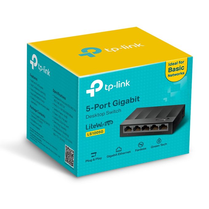TP-Link Switch De Bureau 5 Ports Gigabit - 10/100/1000 Mbps - LS1005G
