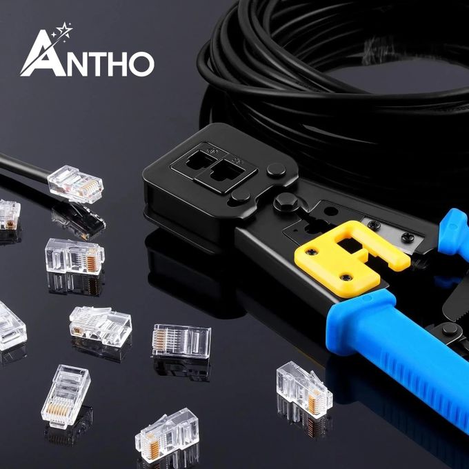 Pince à sertir ANTHO RJ-45 - RJ45 - RJ11 - RJ-11 - - Passthrough - Traversant & Normal - Professionnel - Solide