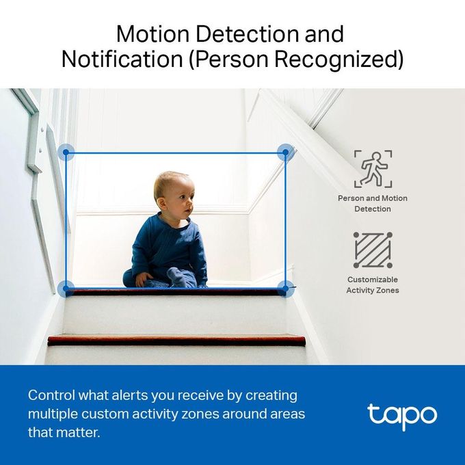 TP-Link Caméra De Surveillance Wifi Tapo C100 - Intérieur - Full HD - Audio - Vision Nocturne