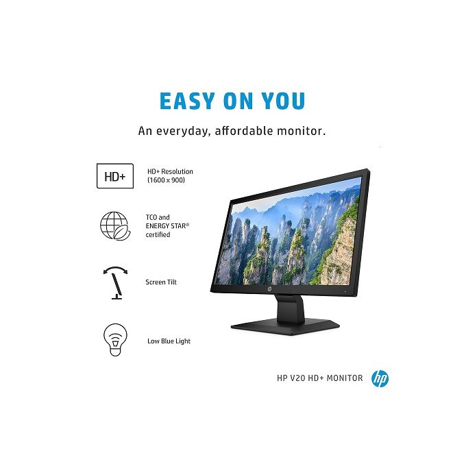 Hp Ecran HP V20 HD+ - 19.5" - VGA - HDMI - 1600 X 900