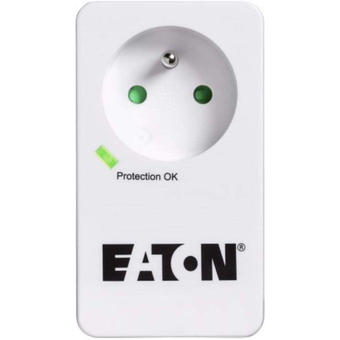 Eaton Prise Parafoudre - Protection Box 1 FR - 1 Prise FR - Blanc & Noir (PB1F)