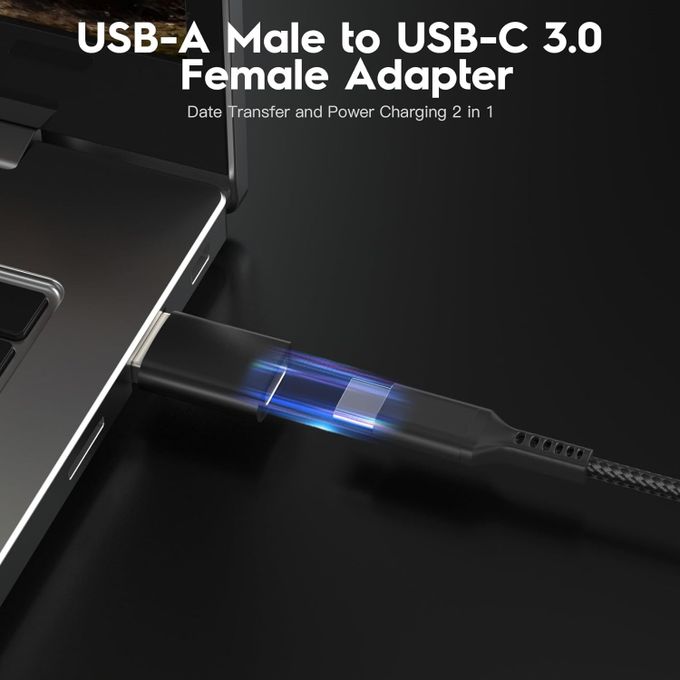 Adaptateur USB C Vers USB,Adaptateur USB C Femelle Vers USB Mâle, Adaptateur USB C Vers USB 3.0 Type C Compatible Avec IPhone 14/13/12/11/X, Samsung Galaxy S20 S21 S22 S23 (Noir)