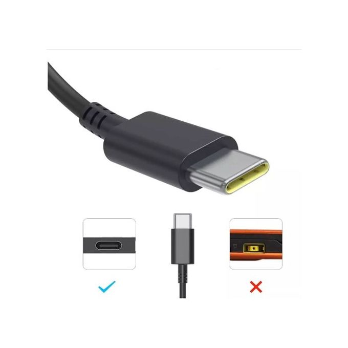 Chargeur USB Type C 65w - Neuf - Pour Pc Lenovo, hp, dell, huawei Et Autres...20v 3.25a