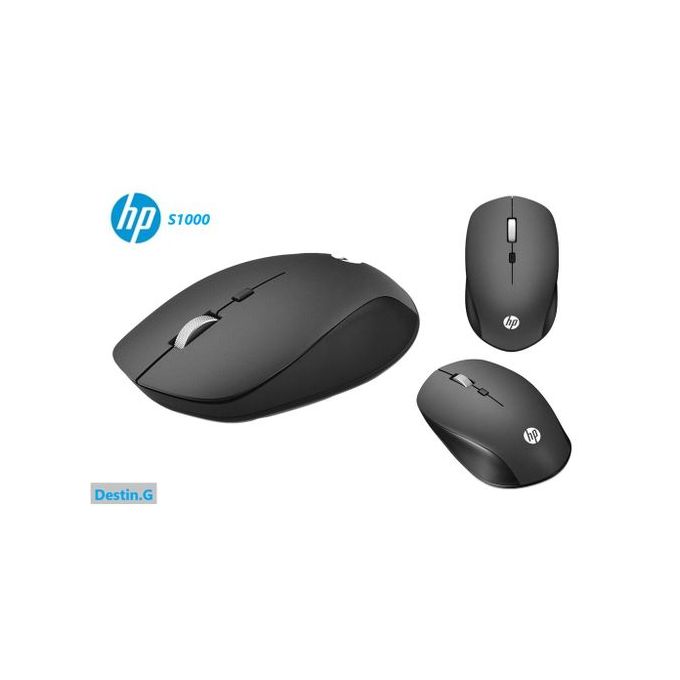 Hp Souris HP S1000 Plus Silencieux USB Sans Fil-noir