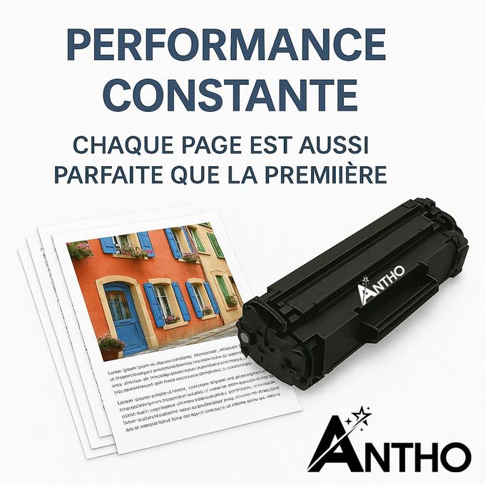 Lot de 5 Toners compatible 30A ANTHO - CF230A - Ant - Noir