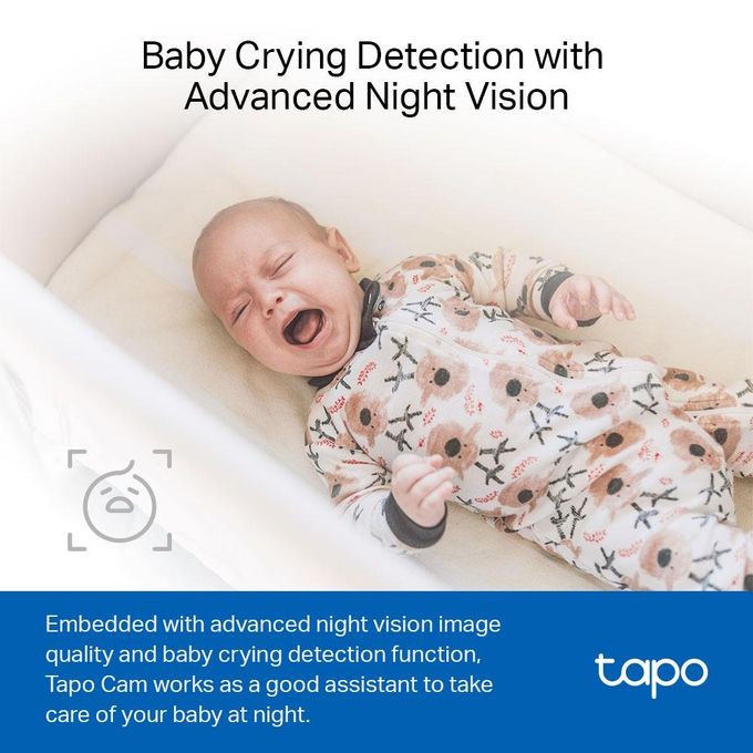 TP-Link Caméra De Surveillance Wifi Tapo C100 - Intérieur - Full HD - Audio - Vision Nocturne
