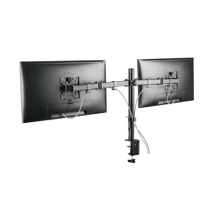 Support Double Écran Réglable ANTHO - Pour écran 10" à 32" – Rotation 360° & Inclinaison Ajustable - VESA