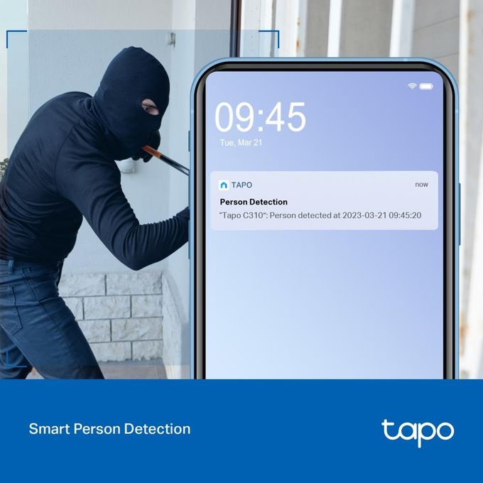 TP-Link Caméra De Surveillance Tapo C310 - Wifi - SD - Infrarouge - Vision Nocturne - IA