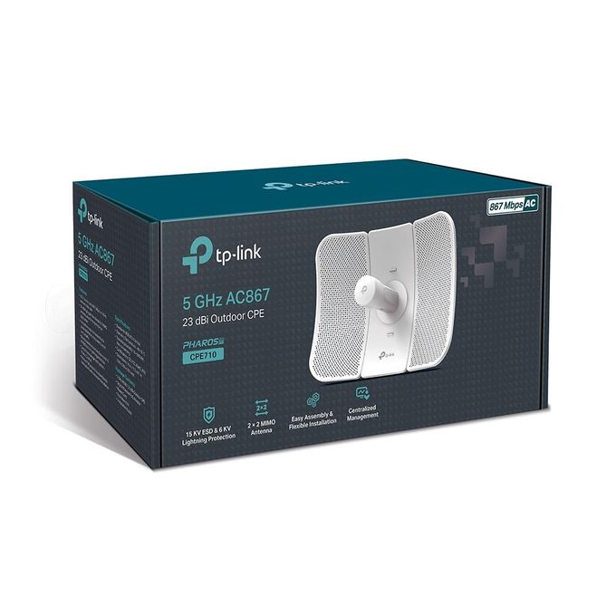 TP-Link Station CPE WiFi Outdoor 5 GHz AC 867 Mbps 23dBi - CPE-710 / CPE710