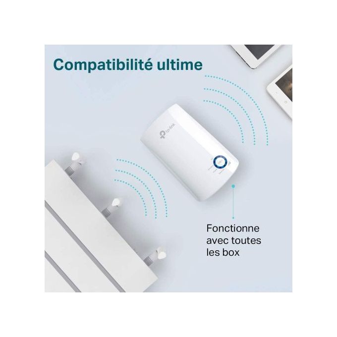 Répéteur TP-Link Wifi N300 - TL-WA850RE - 1 Port Ethernet - Blanc