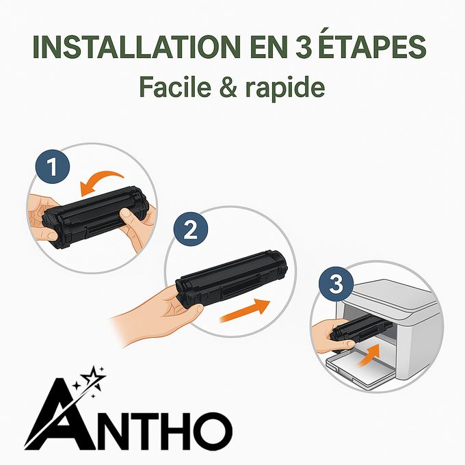 Tambour Compatible 19A ANTHO  - CF219A - Ant - Noir