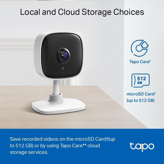 TP-Link Caméra De Surveillance Wifi Tapo C100 - Intérieur - Full HD - Audio - Vision Nocturne