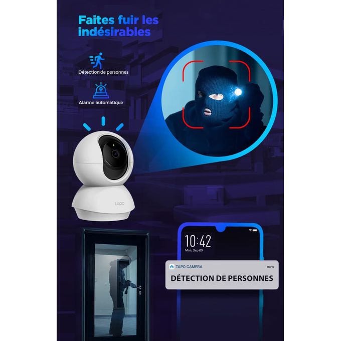 TP-Link Caméra De Surveillance TP-Link Wifi - Tp-Link C210 - 2K - Ultra HD - Transfaut Fournie - C 210