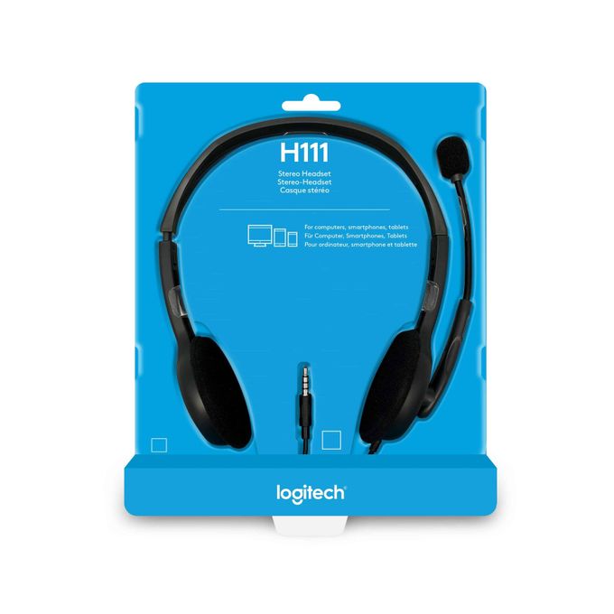 Logitech Casque Logitech H111 - Auxiliaire - Micro - H 111