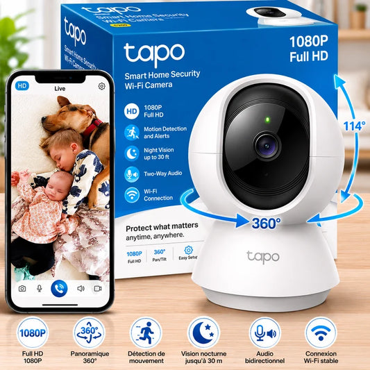 Caméra de Surveillance Neuve Tapo TC70, 360° Full HD 1080p - Ks