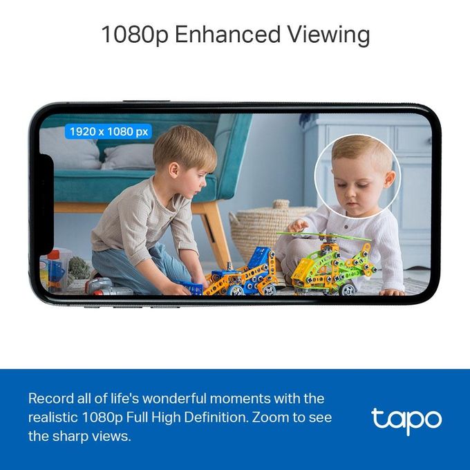 TP-Link Caméra De Surveillance Wifi Tapo C100 - Intérieur - Full HD - Audio - Vision Nocturne