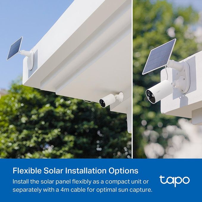 TP-Link Caméra De Surveillance Wifi - Tapo C410 Kit + Panneau Solaire - 2K - Batterie - Vision Nocturne - 3 MP